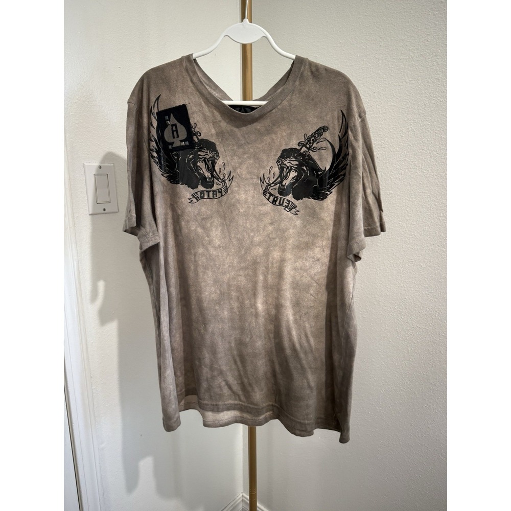 Vintage SALVAGE  Distressed Shirt‎ | Men's Xxl Brown Glory True Brown Black